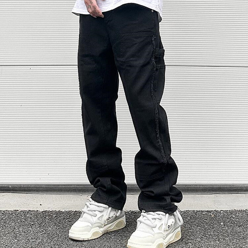 High Street Straight Leg Skinny Jeans Men Black And White High Street Straight Leg Skinny Jeans Men Black And White