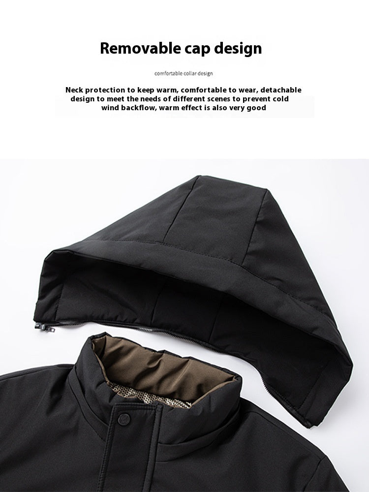 Winter Mid-length Fleece-lined Thick Down Jacket Winter Mid-length Fleece-lined Thick Down Jacket