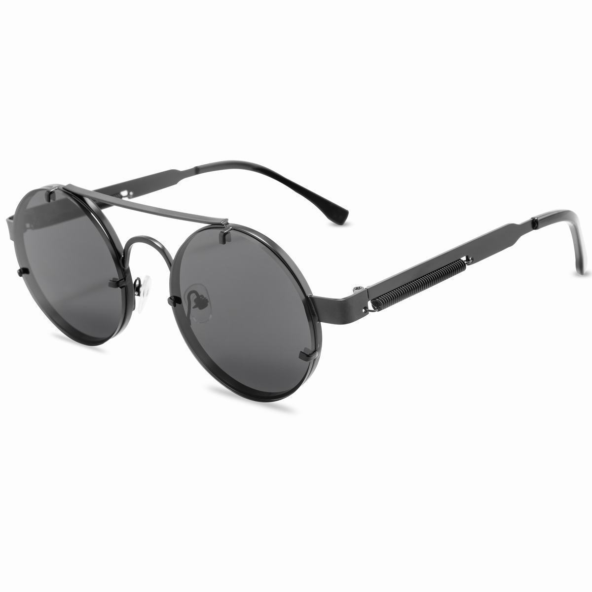 Round Steampunk Sunglasses Brand Design Men Women Metal Punk Round Steampunk Sunglasses Brand Design Men Women Metal Punk