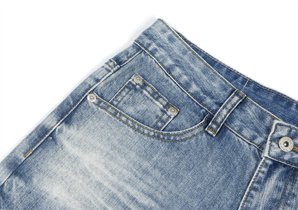 Fashion Washing Gradient Wide-leg Jeans Men Fashion Washing Gradient Wide-leg Jeans Men