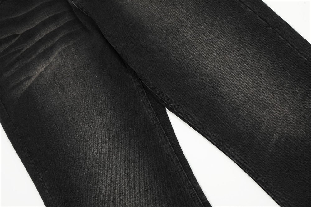 Washed Black Straight Jeans For Men Washed Black Straight Jeans For Men