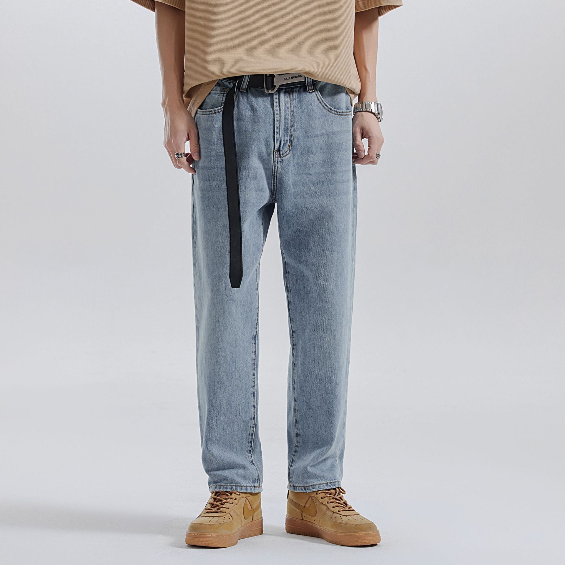 Men's Japanese Loose Retro Easy Matching Casual Jeans Men's Japanese Loose Retro Easy Matching Casual Jeans