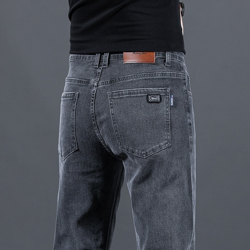 Men's Loose Straight Business Pants Winter Thick Style Trousers Men's Loose Straight Business Pants Winter Thick Style Trousers