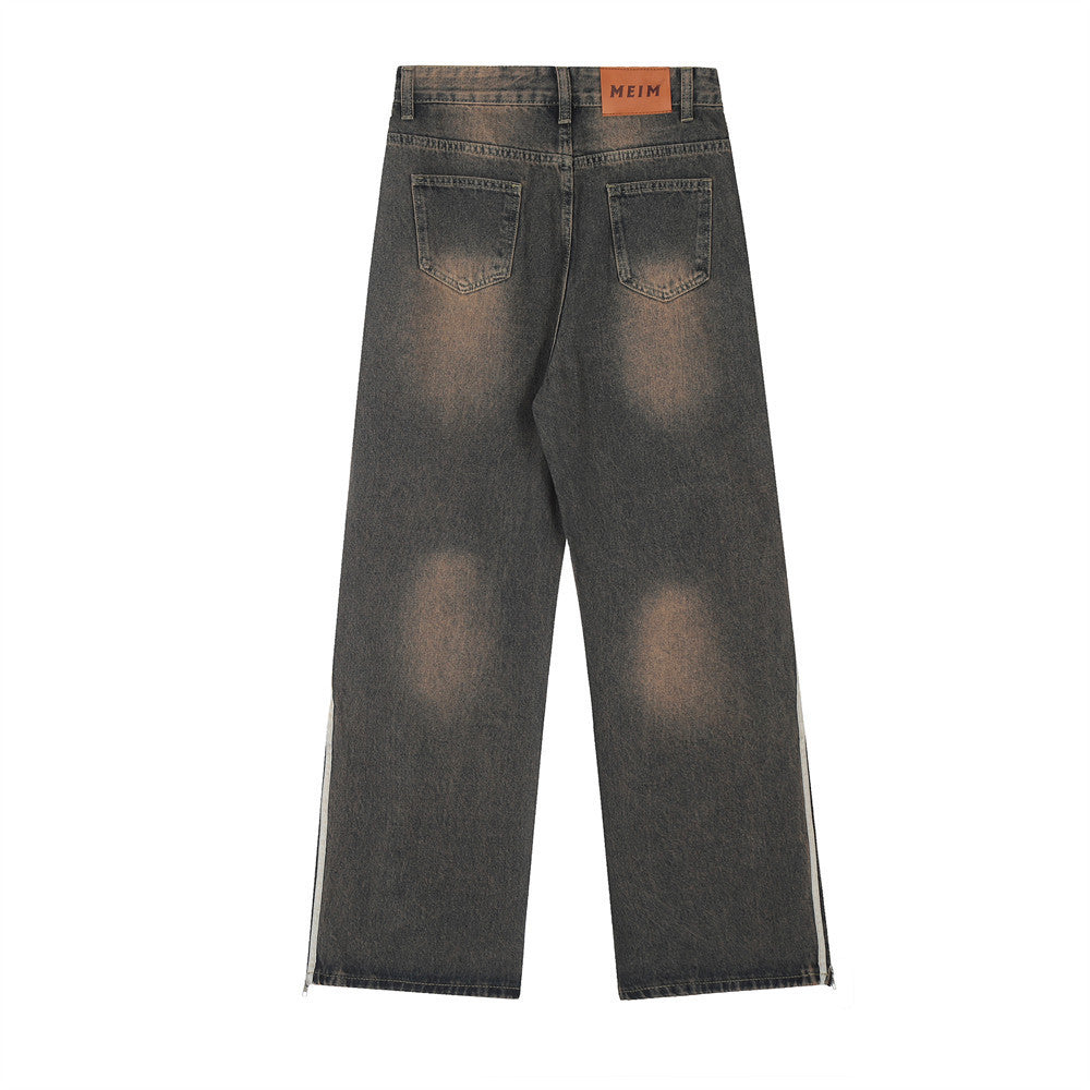 Fashion Side Zipper Slit Jeans For Men Fashion Side Zipper Slit Jeans For Men