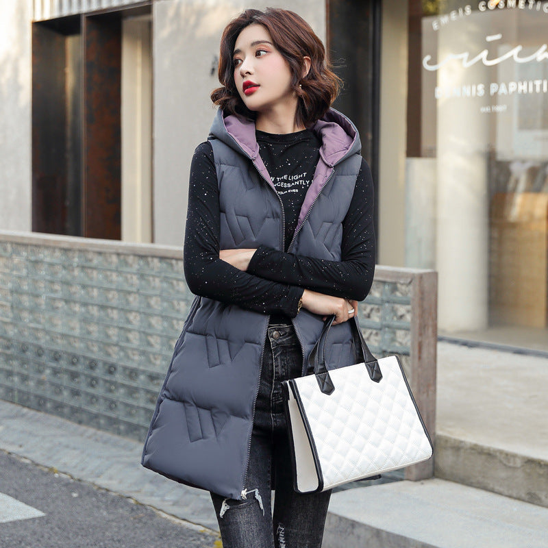 Women's Double-sided Hooded Down Jacket Coat Women's Double-sided Hooded Down Jacket Coat