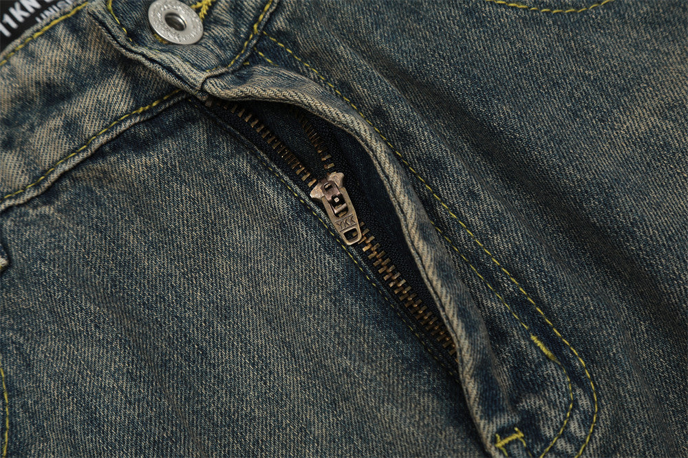Fashion Washed And Worn Jeans Men Fashion Washed And Worn Jeans Men