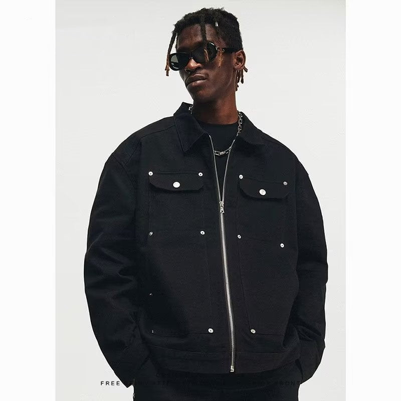 Autumn Retro American Washed Denim Jacket For Men Autumn Retro American Washed Denim Jacket For Men