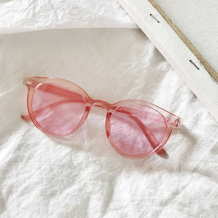 Men and women sunglasses round frame mirror Men and women sunglasses round frame mirror
