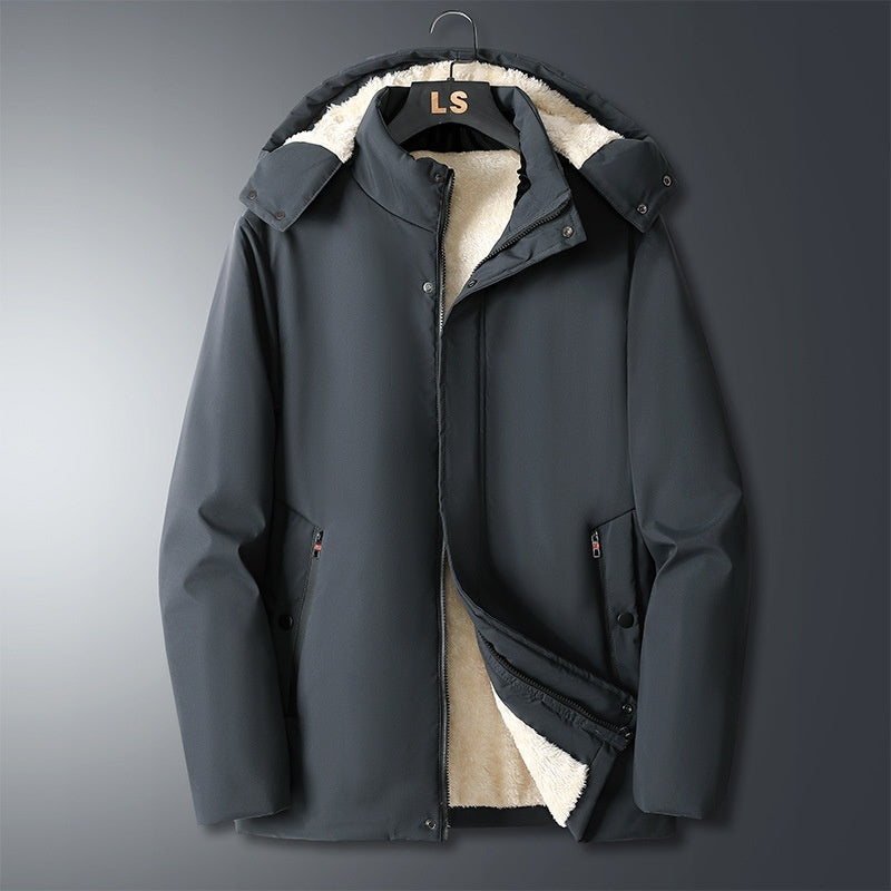 Winter Lambskin Warm Thickened Men's Cotton Clothes Winter Lambskin Warm Thickened Men's Cotton Clothes