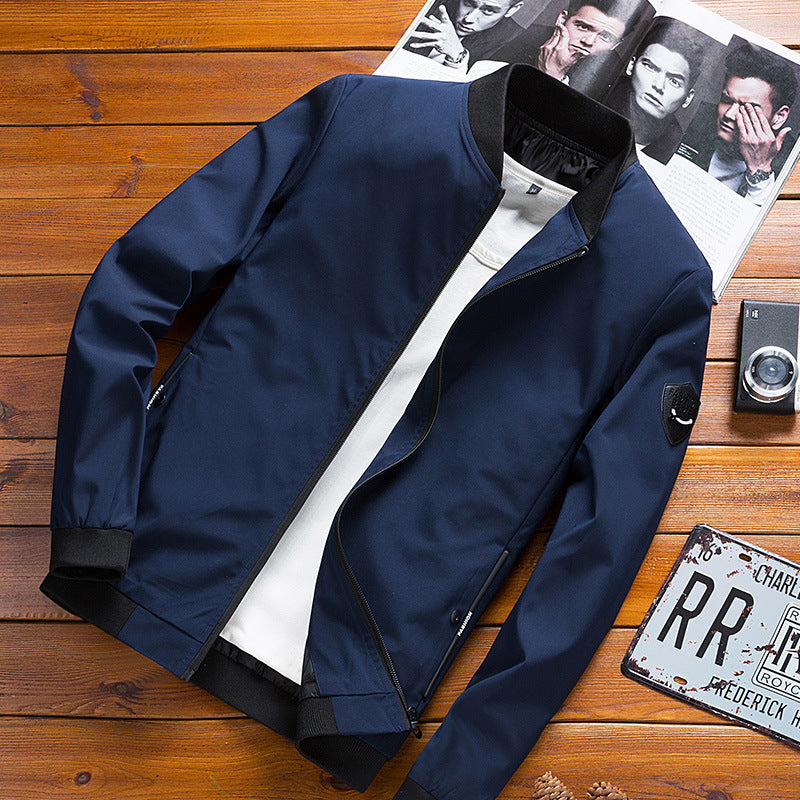Spring And Autumn Korean Slim-fit Solid Color Coat Men's Jacket Spring And Autumn Korean Slim-fit Solid Color Coat Men's Jacket