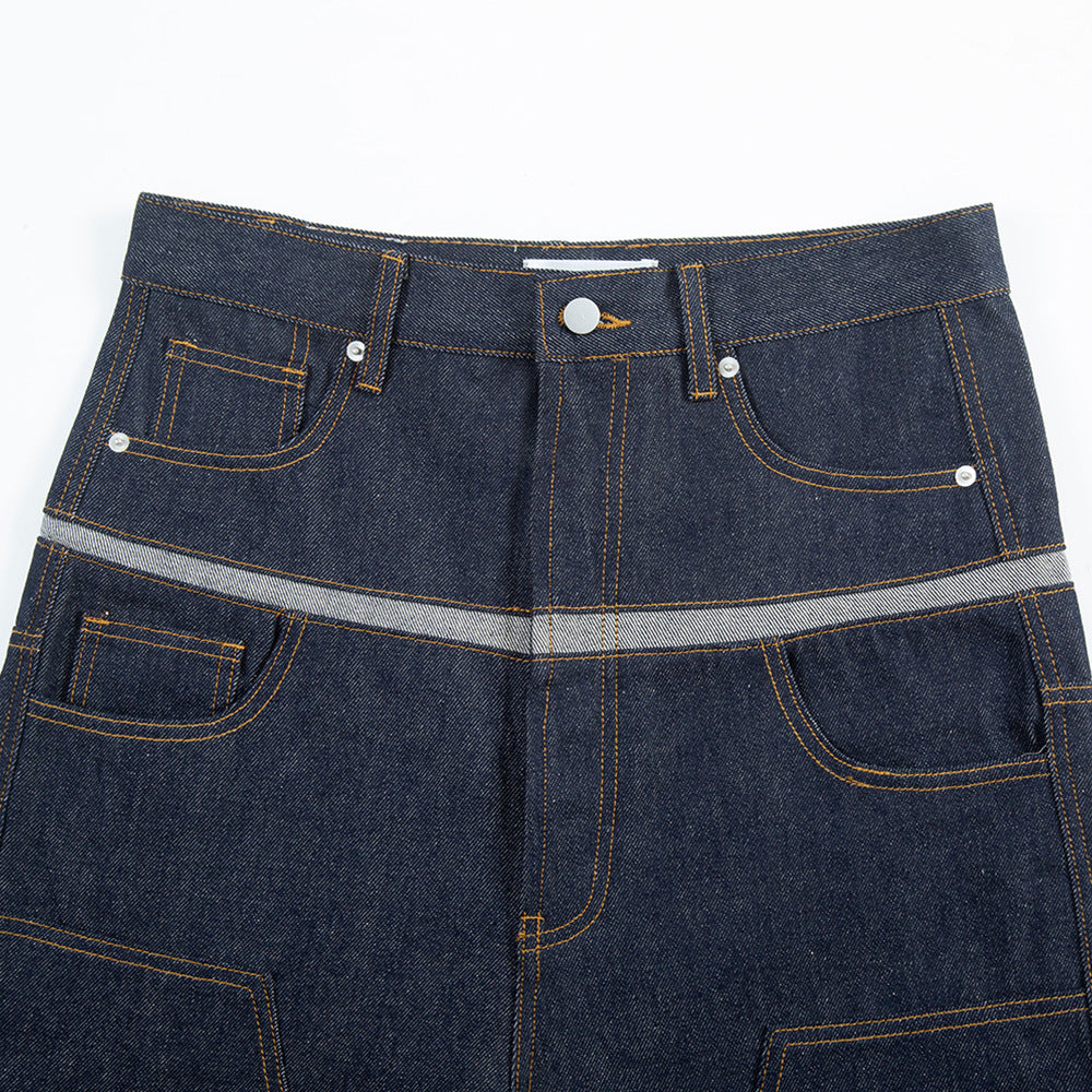 Ins Baggy Straight Trousers Men's Ins Baggy Straight Trousers Men's