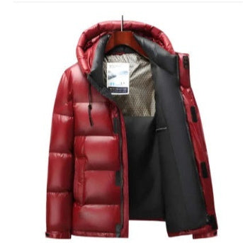 New Winter Down Jacket Men's Duck Down Cold-proof Black Gold Graphene Disposable Hooded Jacket New Winter Down Jacket Men's Duck Down Cold-proof Black Gold Graphene Disposable Hooded Jacket