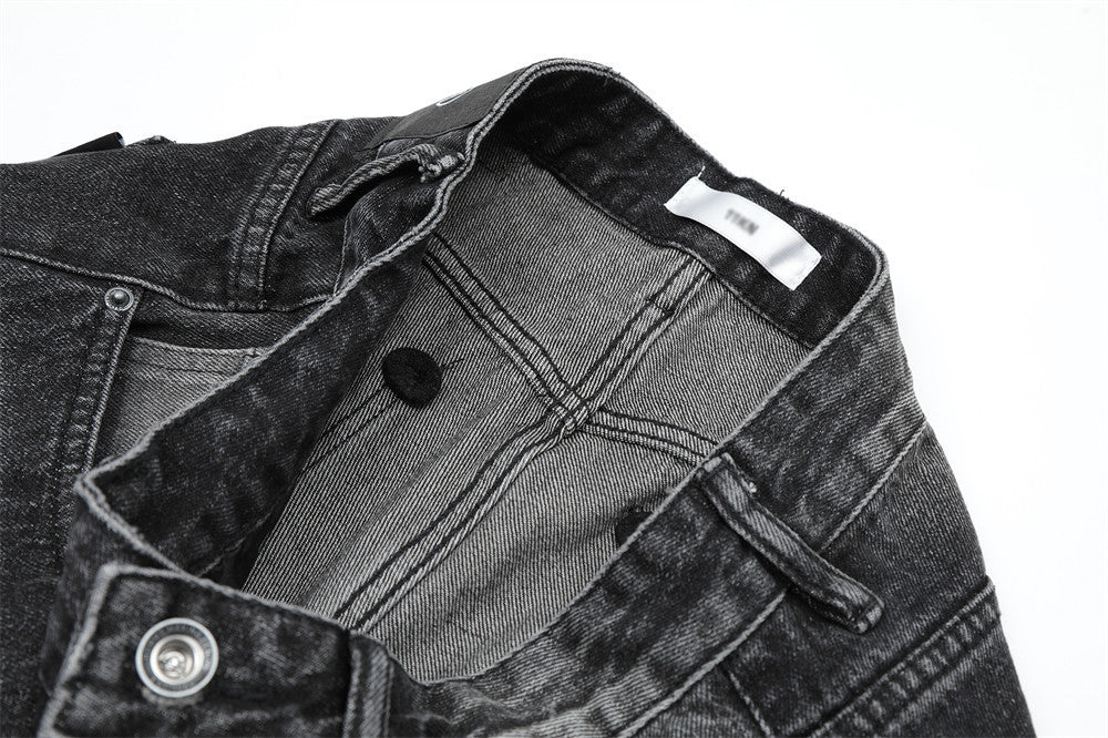 Fashion Tie-dye Worn Jeans Men Fashion Tie-dye Worn Jeans Men