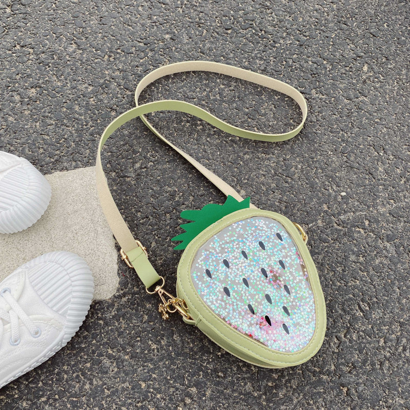 Summer Children's Pineapple Strawberry One Shoulder Jelly Bag Summer Children's Pineapple Strawberry One Shoulder Jelly Bag