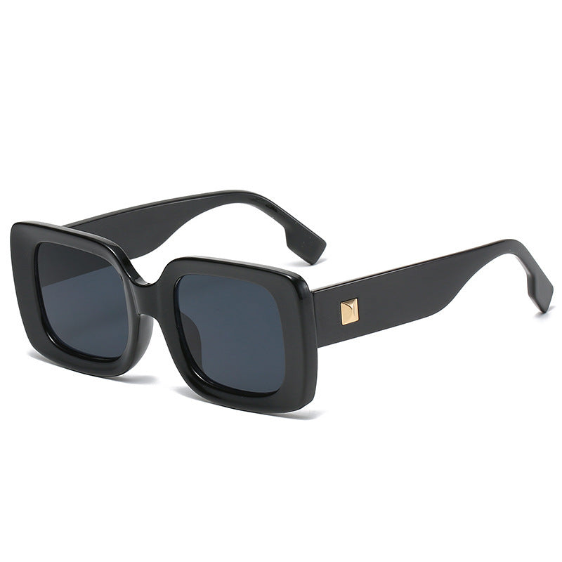 New Retro Square Large Frame Sunglasses Men And Women Trendy New Retro Square Large Frame Sunglasses Men And Women Trendy
