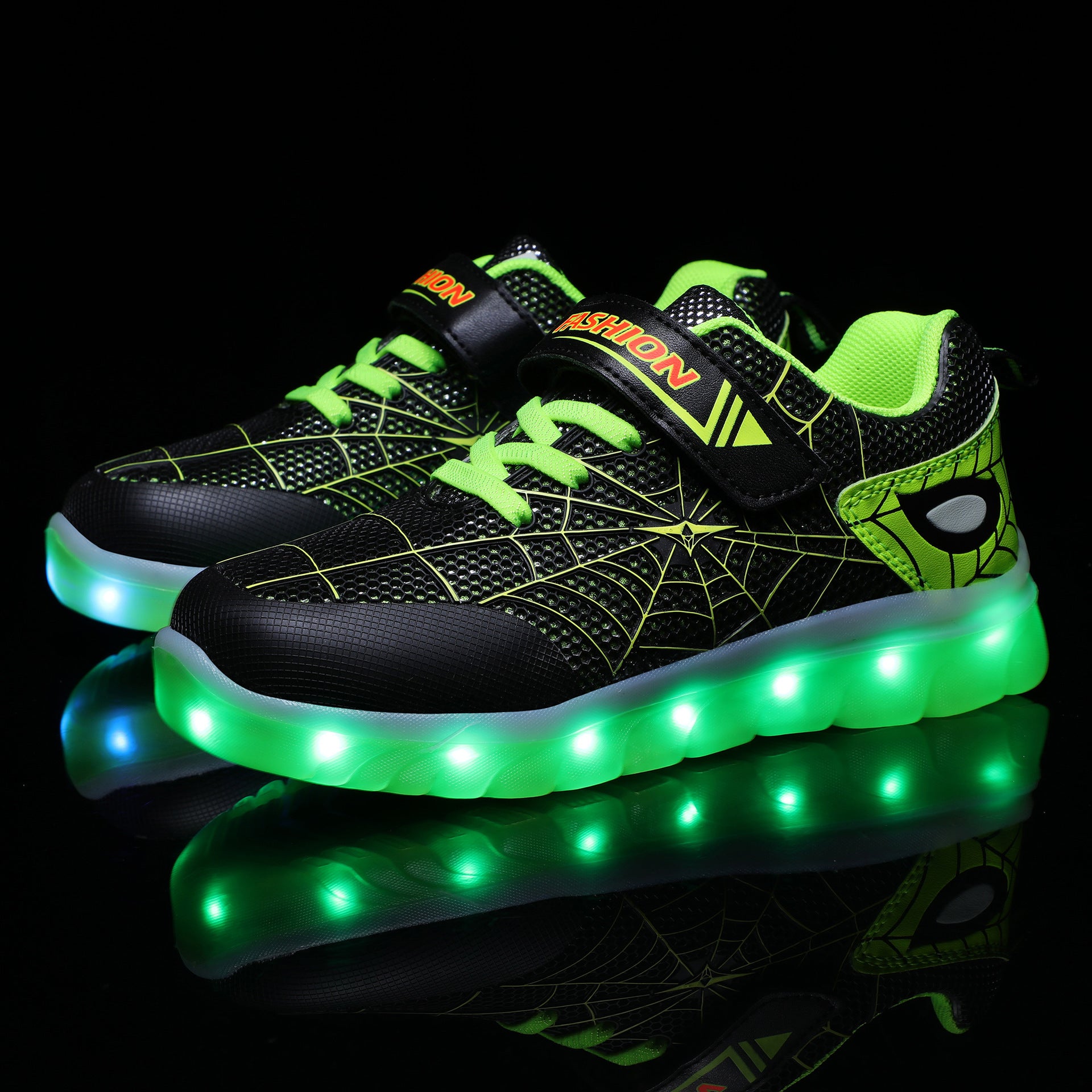 Size 26-37 Kids Led USB Recharge Glowing Shoes Children's Hook Loop Size 26-37 Kids Led USB Recharge Glowing Shoes Children's Hook Loop