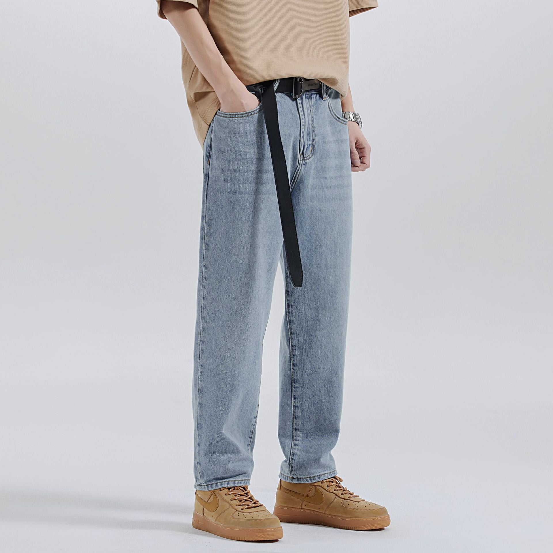 Men's Japanese Loose Retro Easy Matching Casual Jeans Men's Japanese Loose Retro Easy Matching Casual Jeans