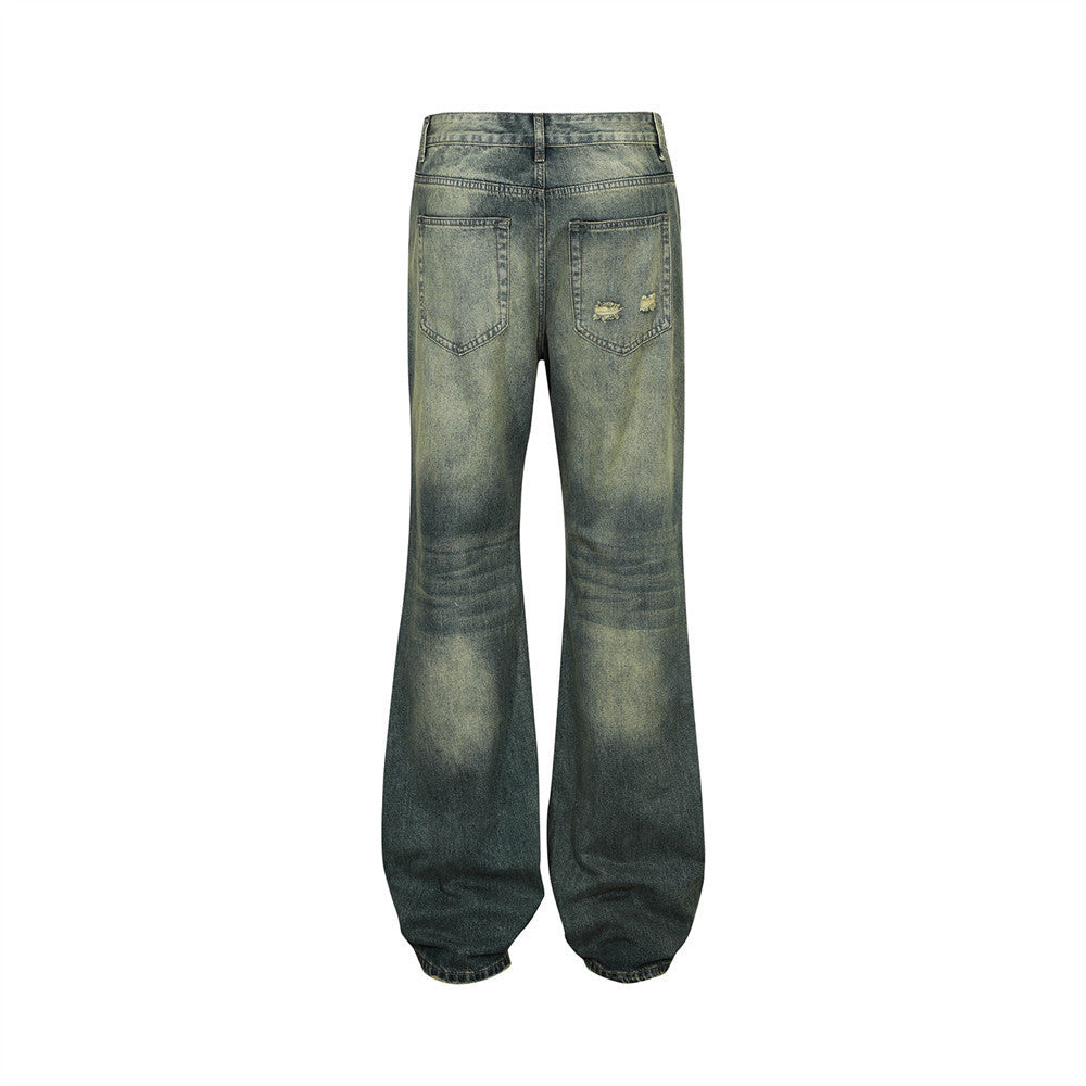 Washed White Texture Jeans For Men Washed White Texture Jeans For Men