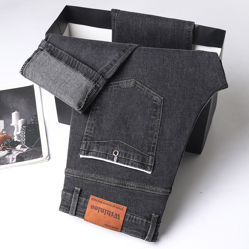 Jeans Men's Straight Loose Casual Pants Fleece-lined Thickened Men's Pants Jeans Men's Straight Loose Casual Pants Fleece-lined Thickened Men's Pants