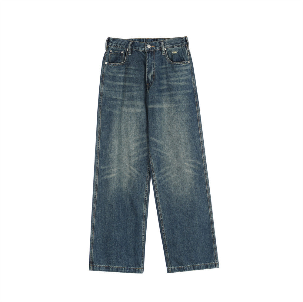 Fashion American Retro Washed Jeans Men Fashion American Retro Washed Jeans Men