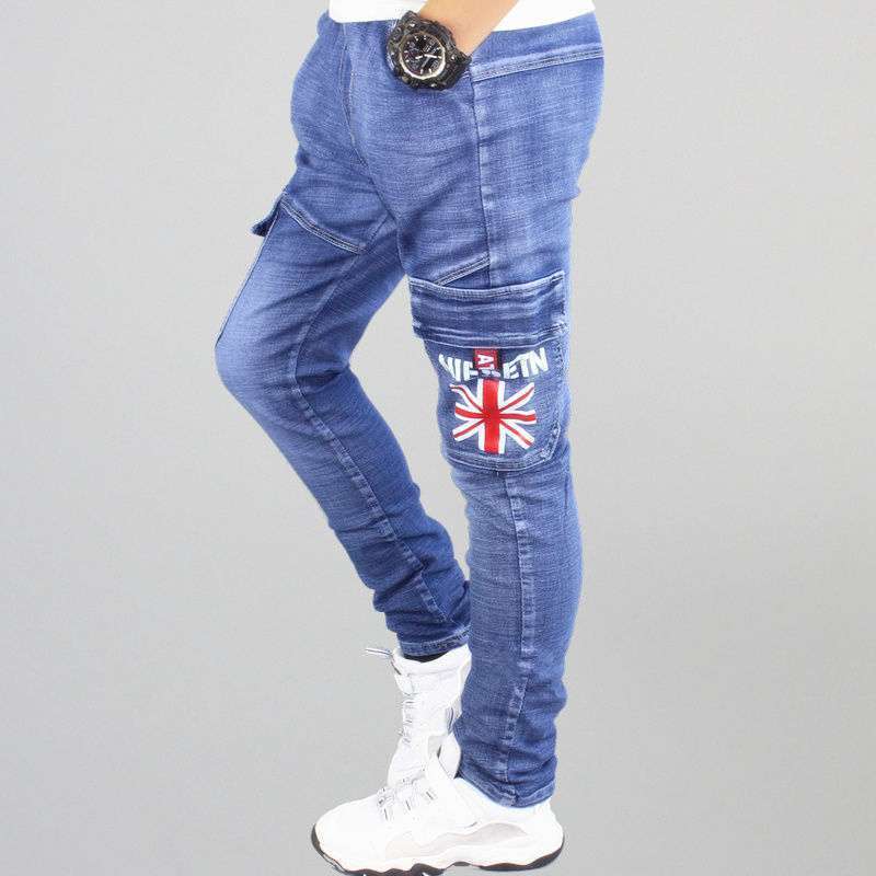 Boys Jeans Casual Pants Straight Stretch Boys Jeans Casual Pants Straight Stretch