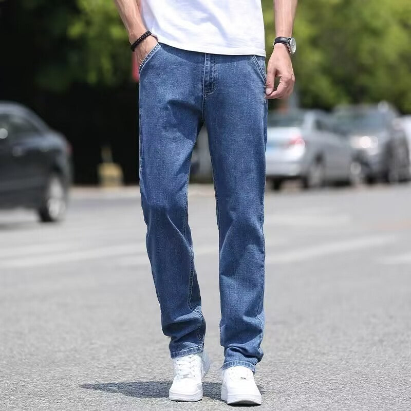Men's Jeans Thin Loose Straight Casual Long Pants Men's Jeans Thin Loose Straight Casual Long Pants