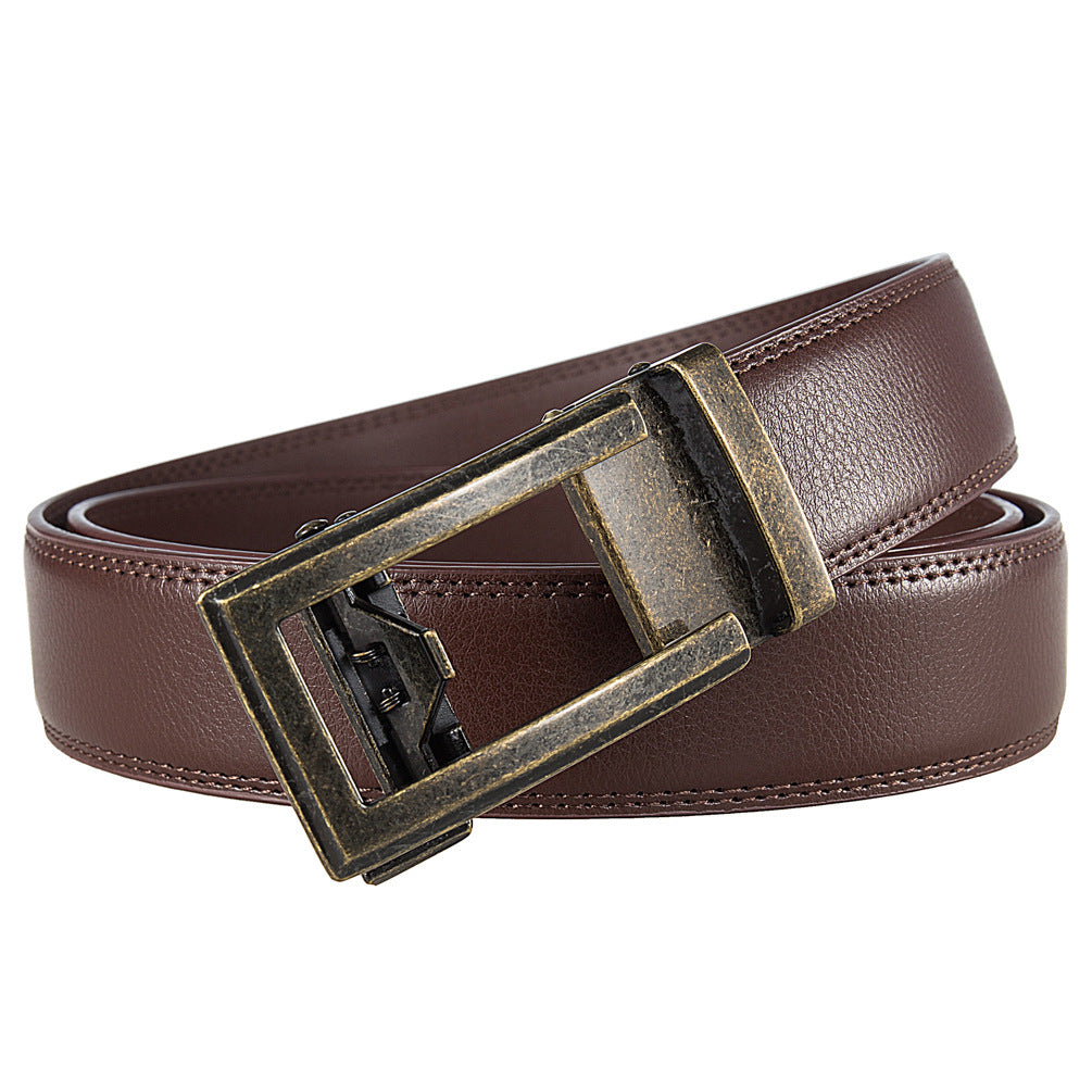 Antique Cowhide Men's Leather Belt Casual Business Comfort Click Belt Antique Cowhide Men's Leather Belt Casual Business Comfort Click Belt