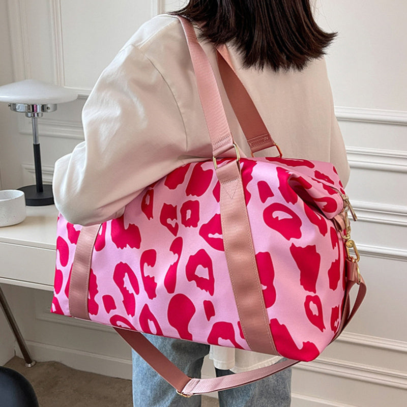 Women Travel Duffel Bag Cow Pattern Handbag Fitness Sports Shoulder Bags Women Travel Duffel Bag Cow Pattern Handbag Fitness Sports Shoulder Bags