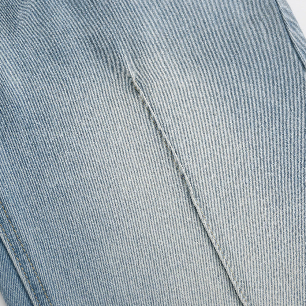 Washed And Faded Denim Trousers Men's Fashion Washed And Faded Denim Trousers Men's Fashion