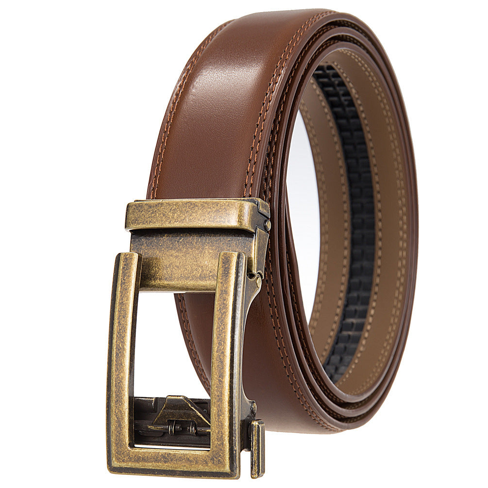 Antique Cowhide Men's Leather Belt Casual Business Comfort Click Belt Antique Cowhide Men's Leather Belt Casual Business Comfort Click Belt