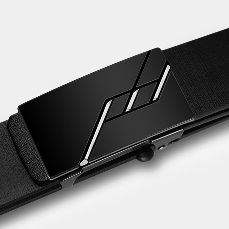 Men's Genuine Leather Toothless Automatic Buckle Cowhide Belt Business Leisure Trend Men's Genuine Leather Toothless Automatic Buckle Cowhide Belt Business Leisure Trend