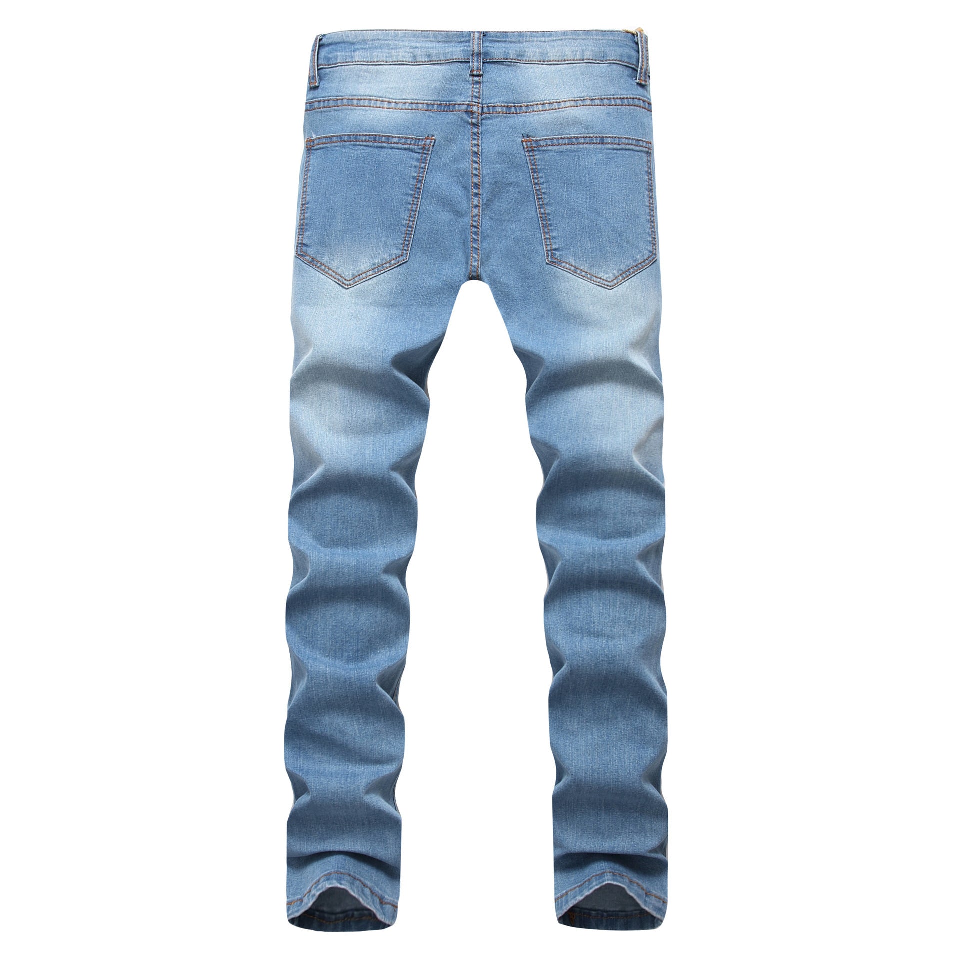 Light Blue Men's Ripped Stretch Jeans Light Blue Men's Ripped Stretch Jeans