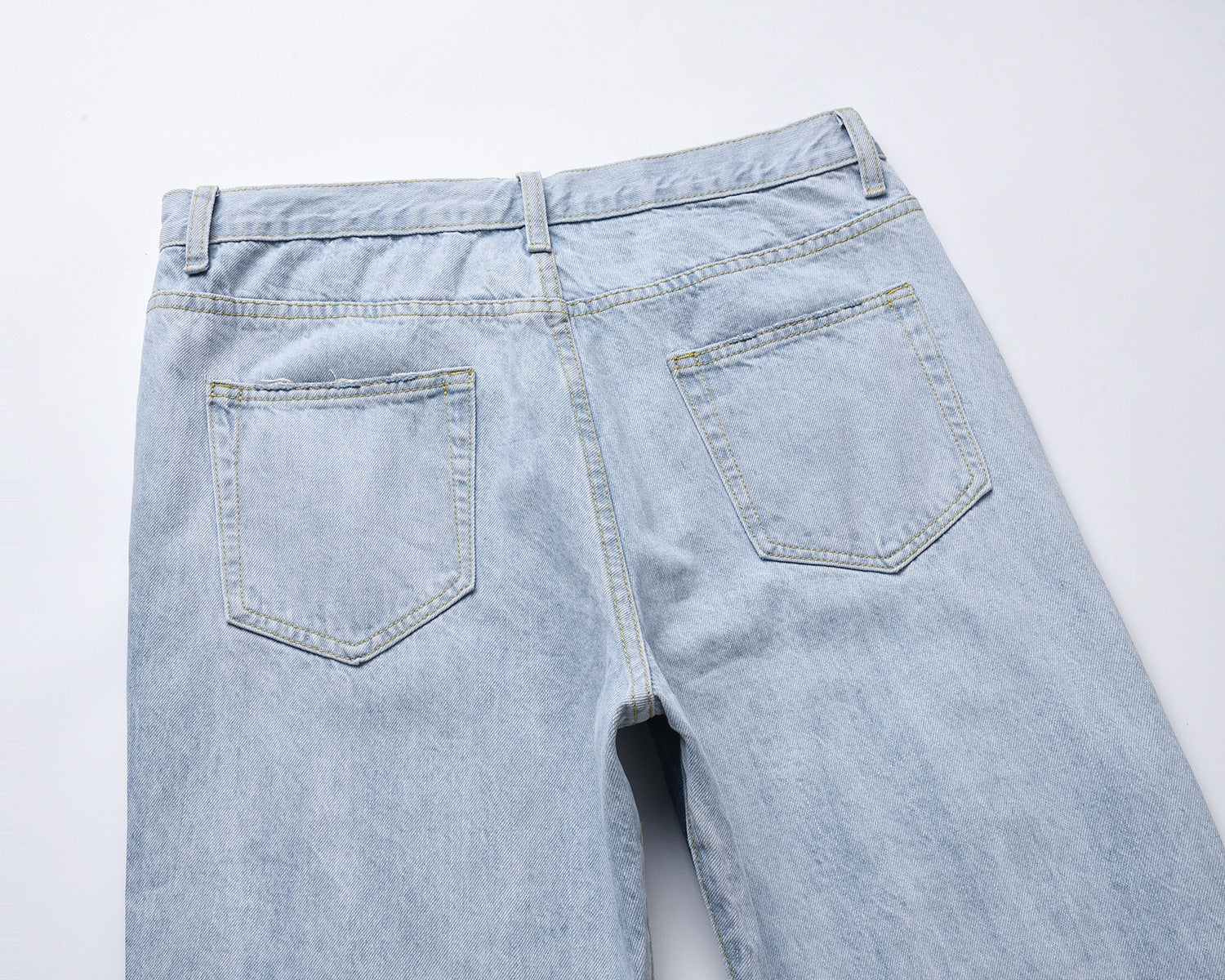 Water Washed Hole Stitching Bootleg Pants Jeans Water Washed Hole Stitching Bootleg Pants Jeans