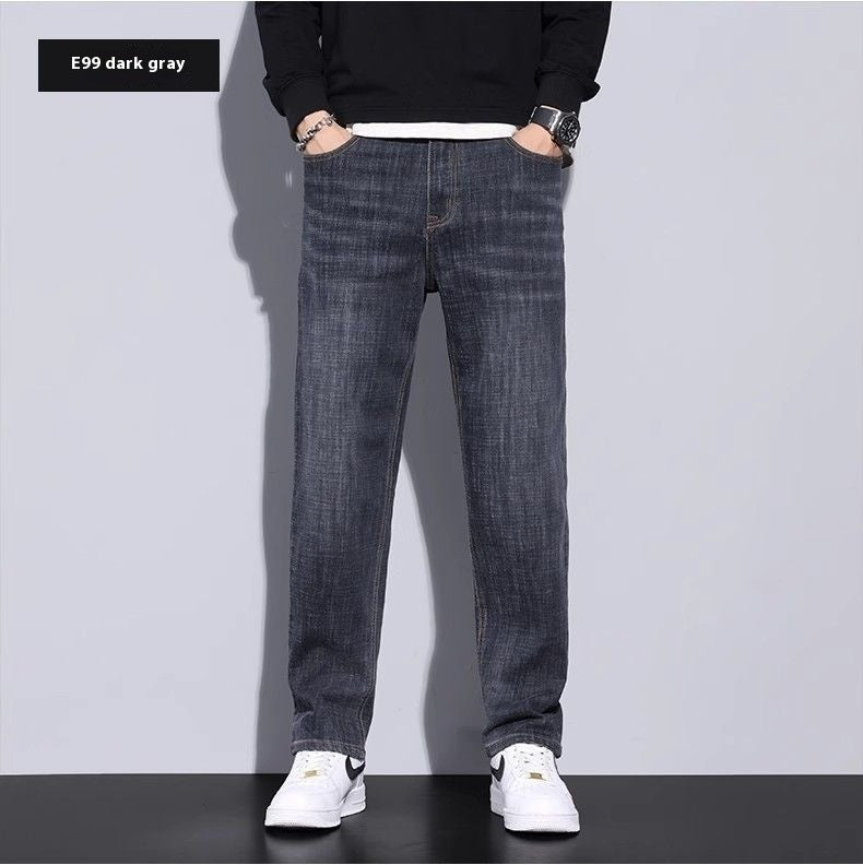 Jeans Loose Straight Casual Long Pants Men Jeans Loose Straight Casual Long Pants Men