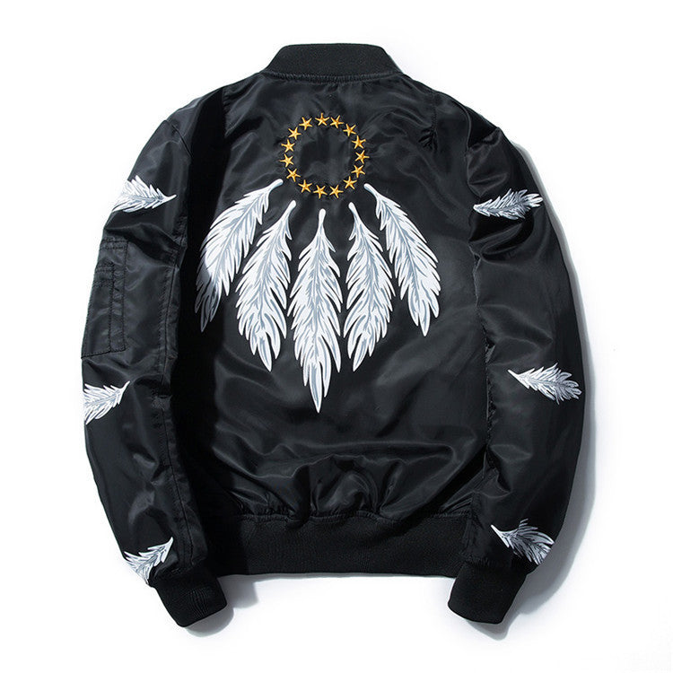 Japanese youth embroidery Harajuku style men's outer pilot jacket Japanese youth embroidery Harajuku style men's outer pilot jacket