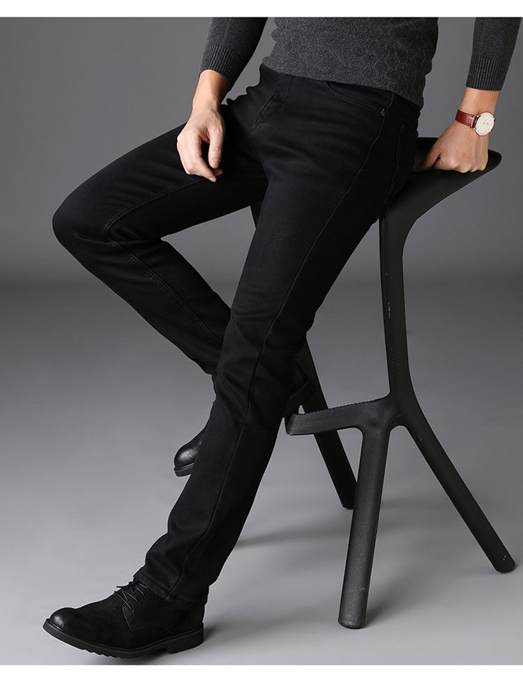 New Men's Jeans Slim Straight Black Pants For Men New Men's Jeans Slim Straight Black Pants For Men