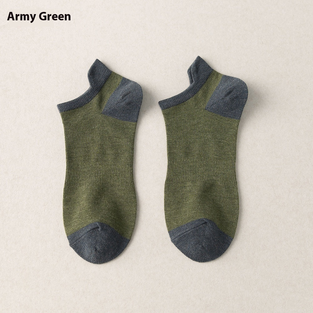 Combed Cotton Bottom Sweat-absorbing Deodorant Anti-ankle Socks Low-cut Men's Retro Waist Combed Cotton Bottom Sweat-absorbing Deodorant Anti-ankle Socks Low-cut Men's Retro Waist