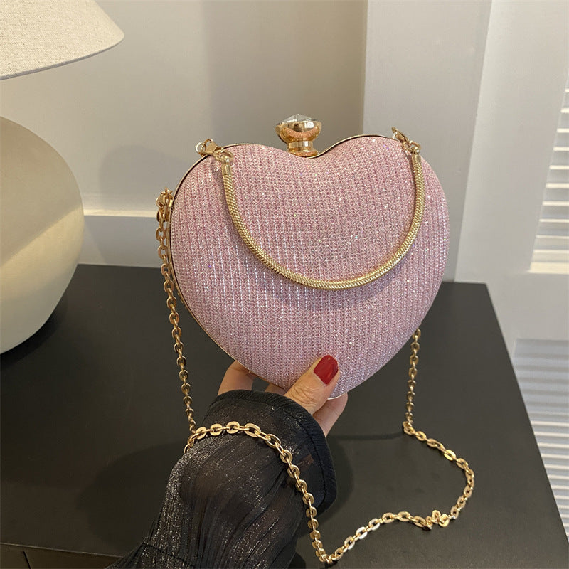 Banquet Bag Love Chain Shoulder Crossbody Handbag Valentines Day Outfit Banquet Bag Love Chain Shoulder Crossbody Handbag Valentines Day Outfit
