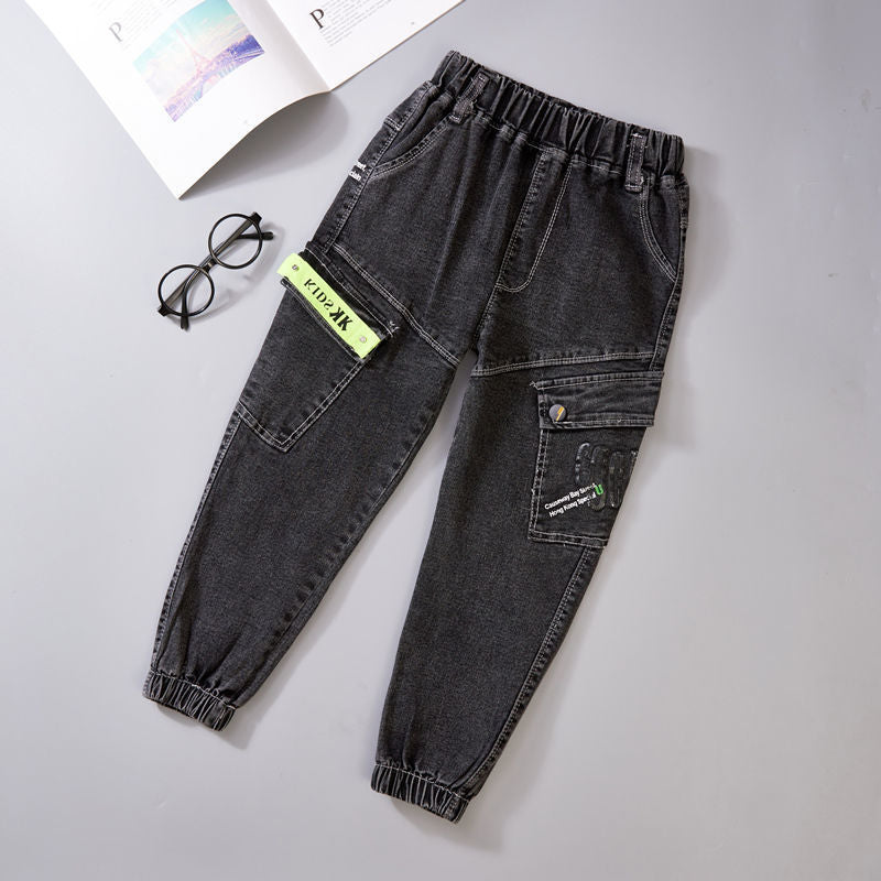 Boys Jeans Autumn And Winter New One-piece Velvet Boys Jeans Autumn And Winter New One-piece Velvet