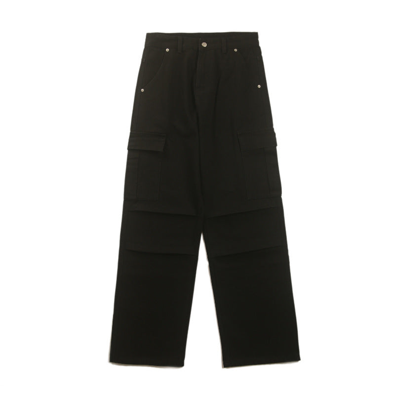Loose Wide Leg Multi-pocket Jeans For Men Loose Wide Leg Multi-pocket Jeans For Men
