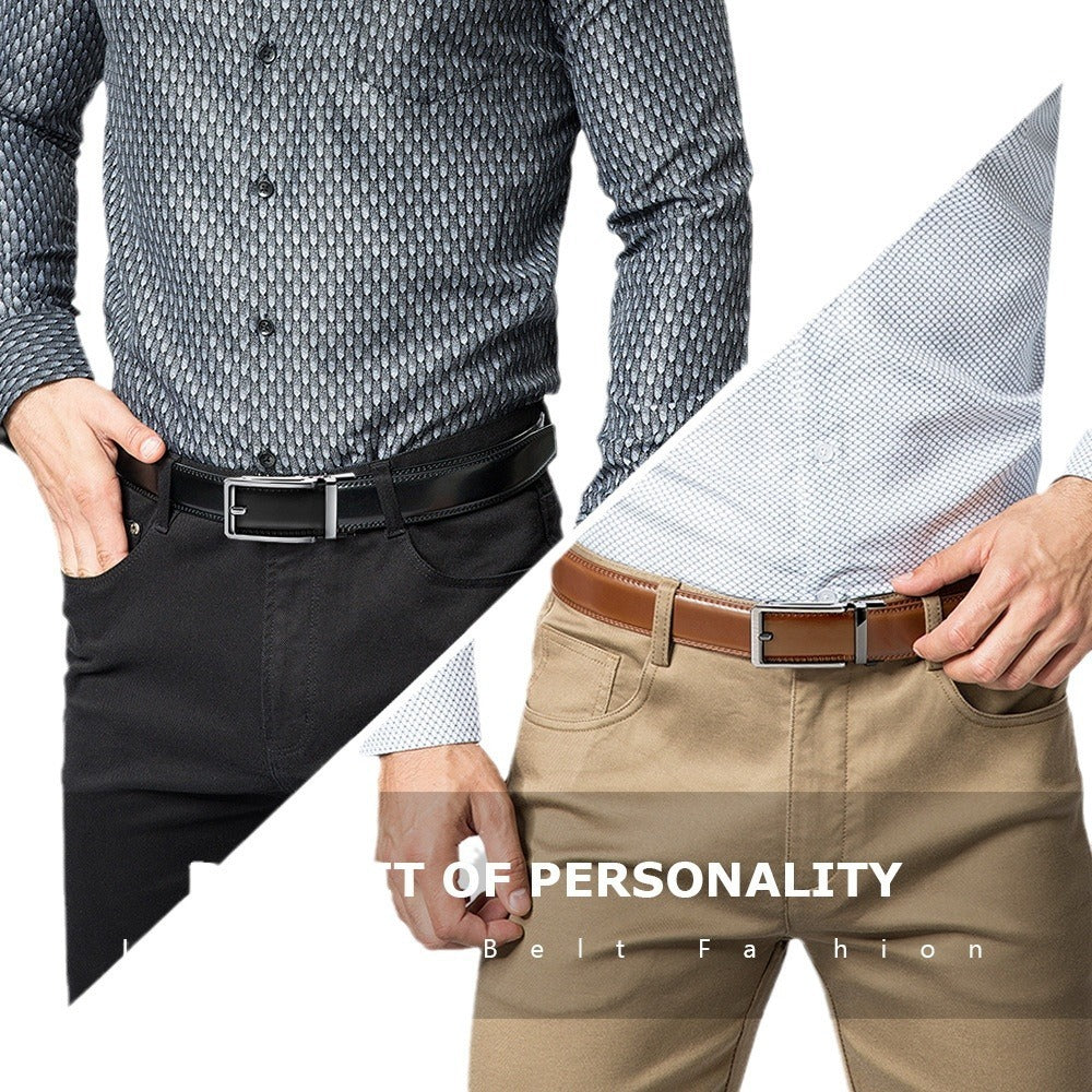 Reprint Anti-pull Alloy Automatic Buckle Belt Men Reprint Anti-pull Alloy Automatic Buckle Belt Men