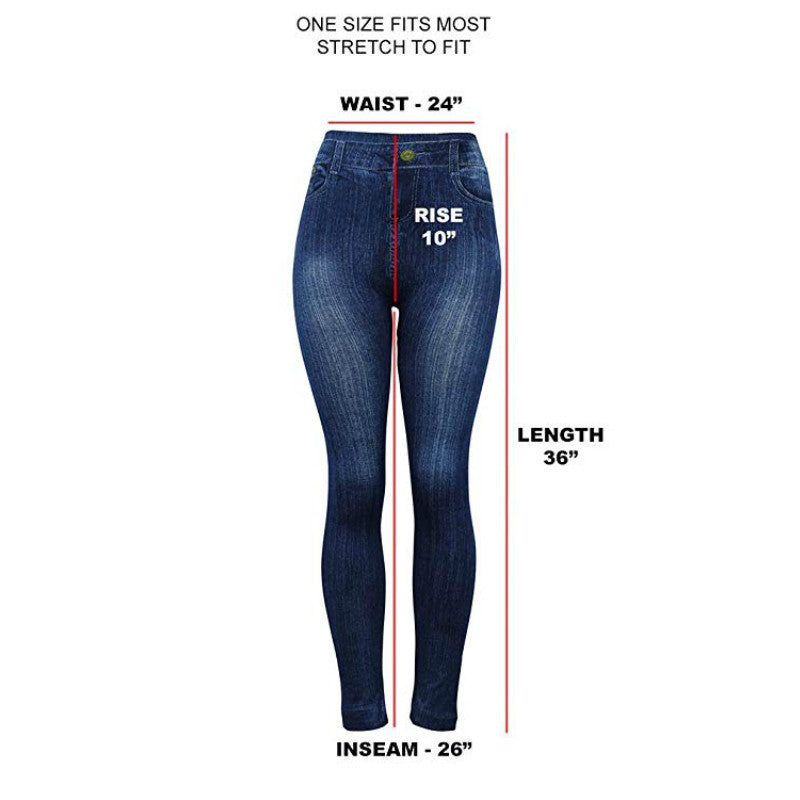 Women Leggings Plus size Faux Denim Jeans Leggings Women Leggings Plus size Faux Denim Jeans Leggings