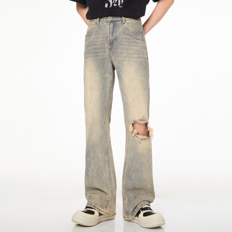 Washed Make Old Ripped Skinny Jeans For Men Washed Make Old Ripped Skinny Jeans For Men