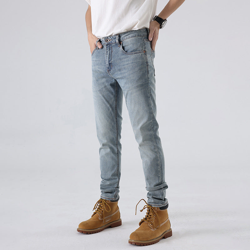 Slim-fitting Straight Pants European Station Casual Pants Slim-fitting Straight Pants European Station Casual Pants