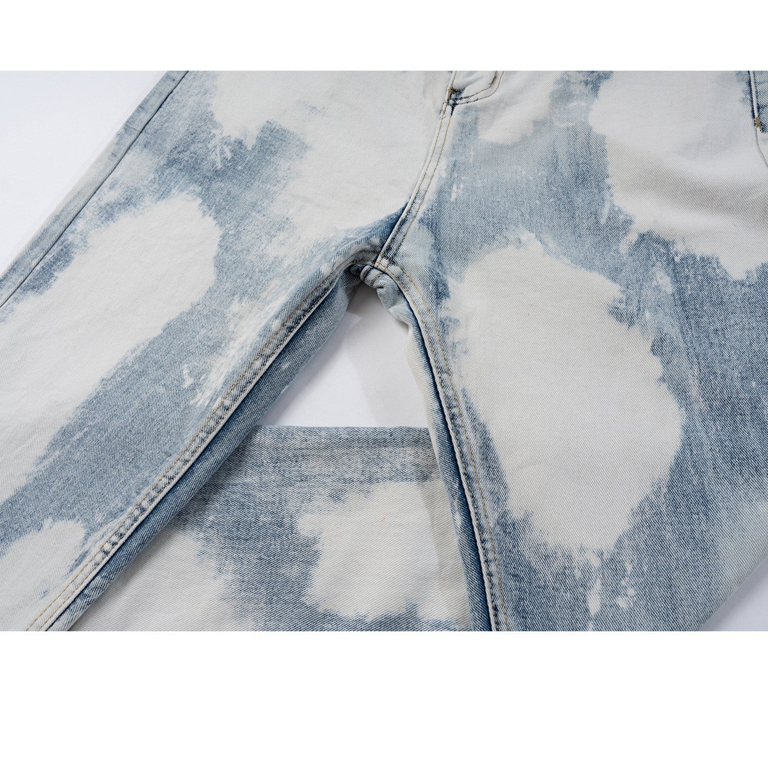 Fashion Contrast Washed Distressed Jeans For Men And Women Fashion Contrast Washed Distressed Jeans For Men And Women