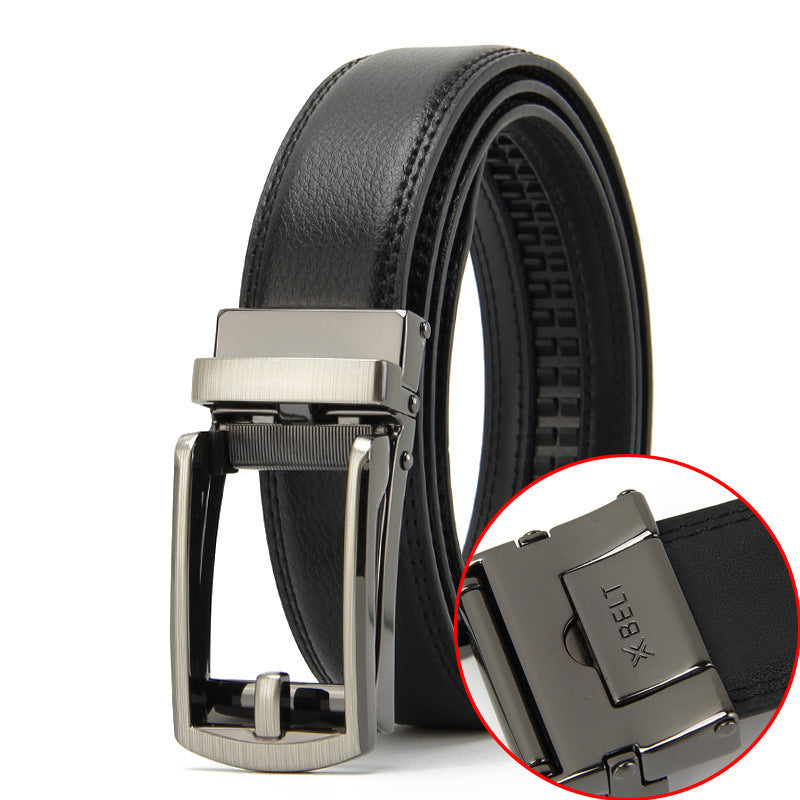 Two-layer Cowhide Fake Needle Automatic Buckle Men's Special Belt Two-layer Cowhide Fake Needle Automatic Buckle Men's Special Belt