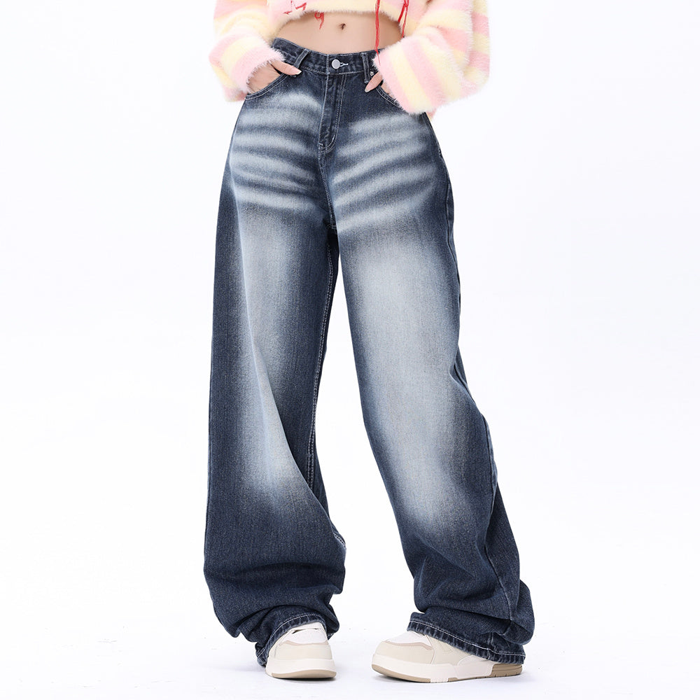 Hip Hop Rock Monkey Wash Wide Leg Jeans Men Hip Hop Rock Monkey Wash Wide Leg Jeans Men