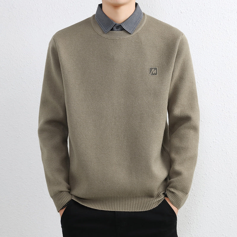 Simple Fake Two Pieces Sweaters Men Simple Fake Two Pieces Sweaters Men