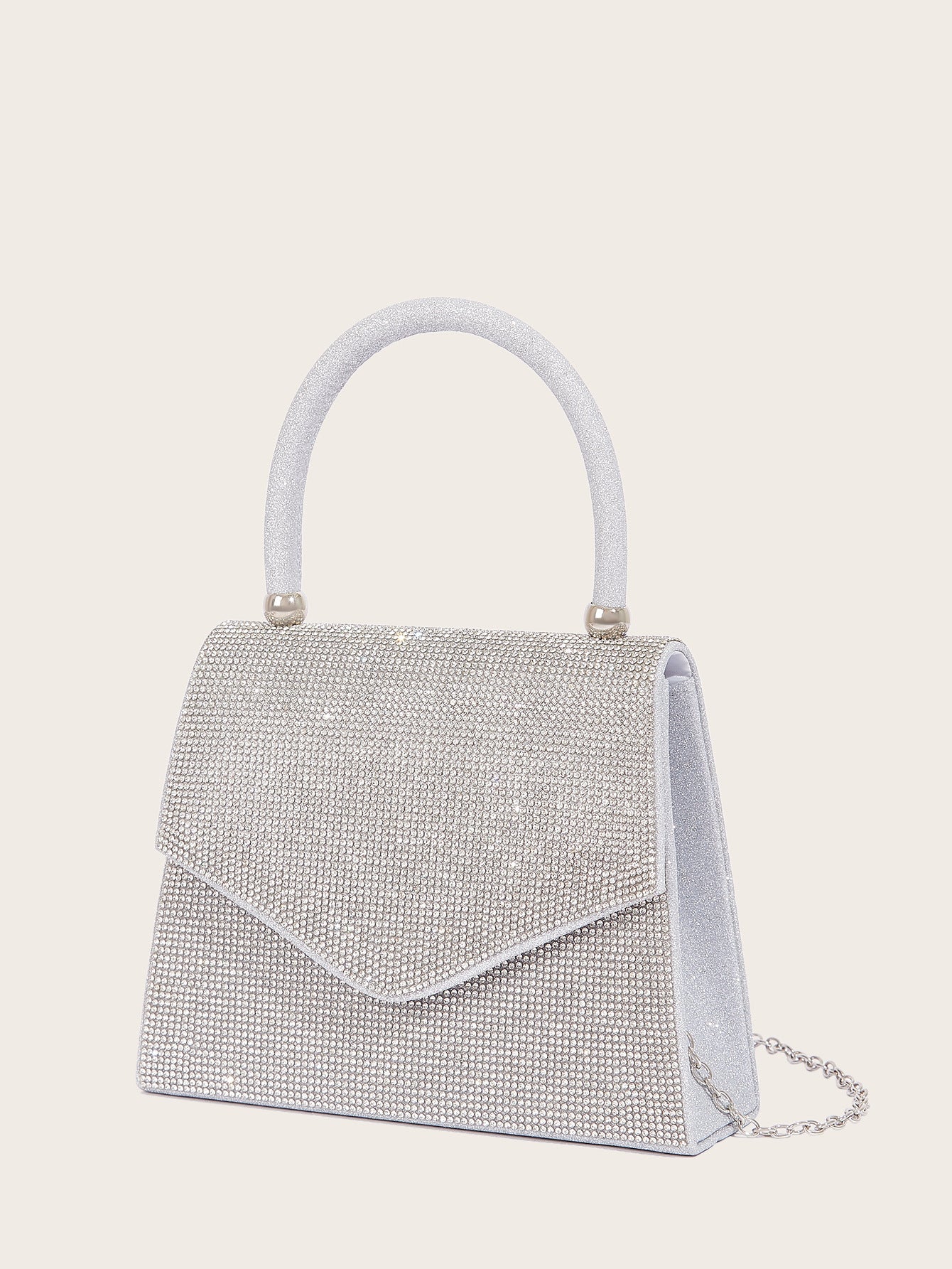 Women's Rhinestone Silver Dress Handbag Women's Rhinestone Silver Dress Handbag