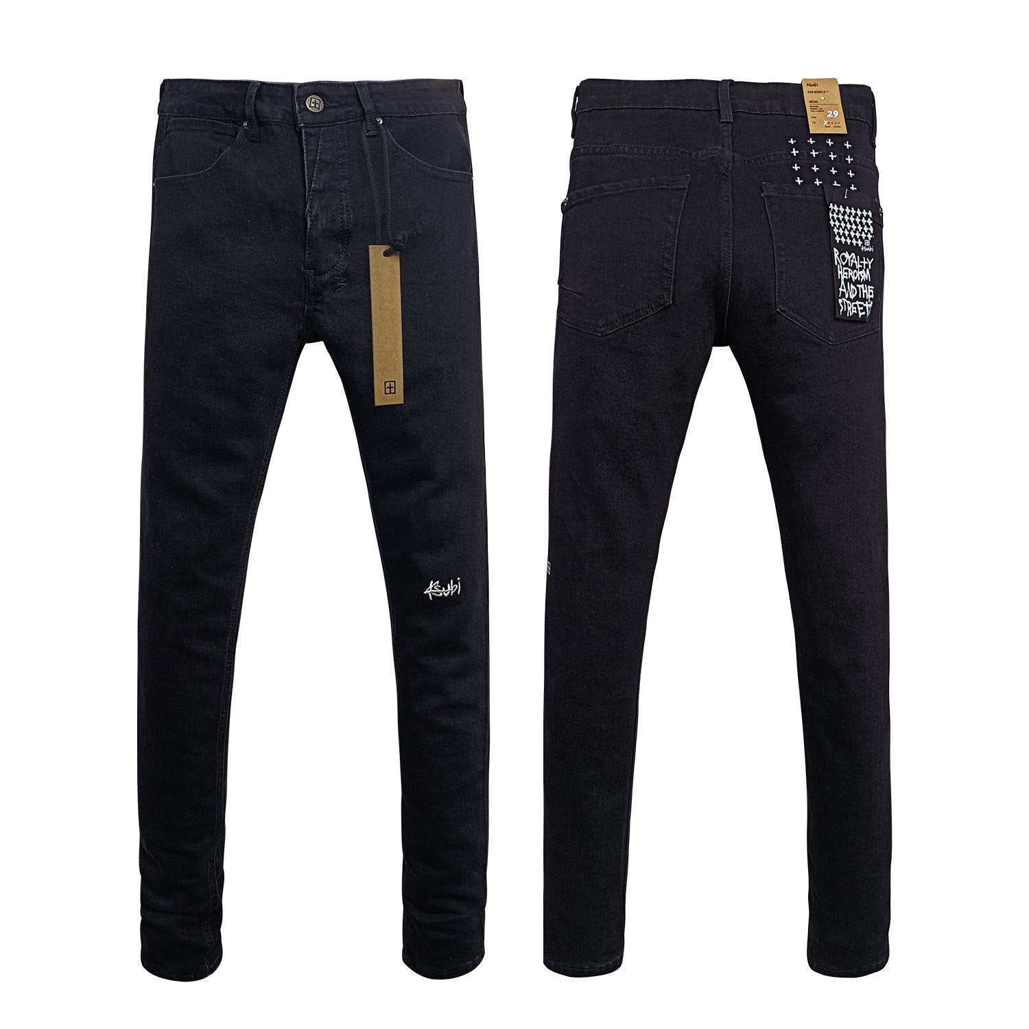 Straight Ripped Stretch American High Street Casual Men's Jeans Straight Ripped Stretch American High Street Casual Men's Jeans